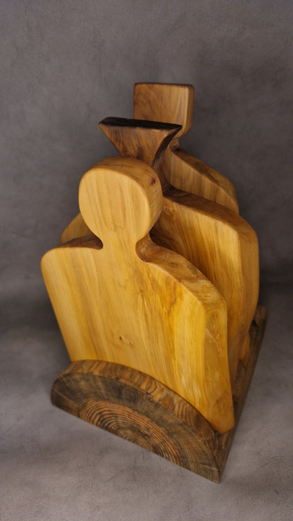 Cutting board set of 3 pcs. + stand/holder