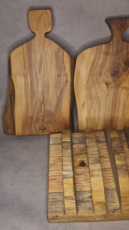 Cutting board set of 3 pcs. + stand/holder